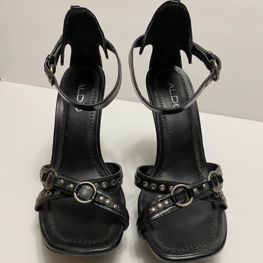 Aldo Black With Rivets and Buckles